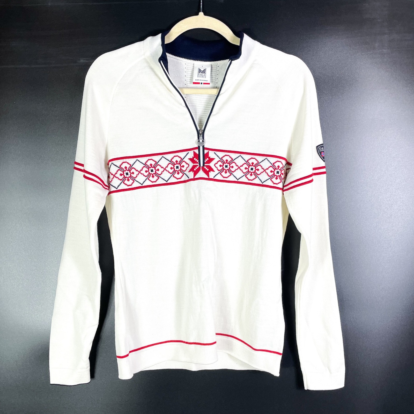 Dale Of Norway Tokyo Wool Sweater Nordic Fair Isle Pullover White Sz S Women's